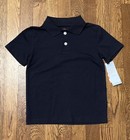 6x Cat & Jack Girls Size Xs (4-5) Short Sleeve School Uniform Polo Shirt Navy