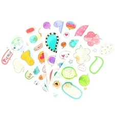 6 Sheets Stickers Dialog Bubble Box Washi Paper Scrapbooking Art Card Making