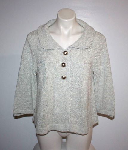 CURIO Women's Silver Cardigan Sweater Size S