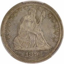 Silver MS 63 Graded Seated Liberty US Quarters 1838-1891 for