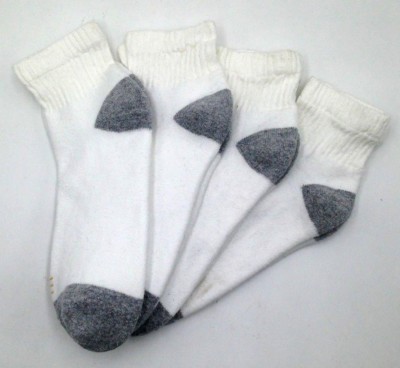 $35 Bloomingdale'S New Men'S 4-Pairs Pack White Sports Quarter Socks Shoe 6-12