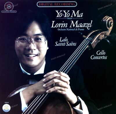 Yo-Yo Ma, Lorin Maazel - Lalo / Saint-Saëns - Cello Concertos LP (VG+/VG+) '