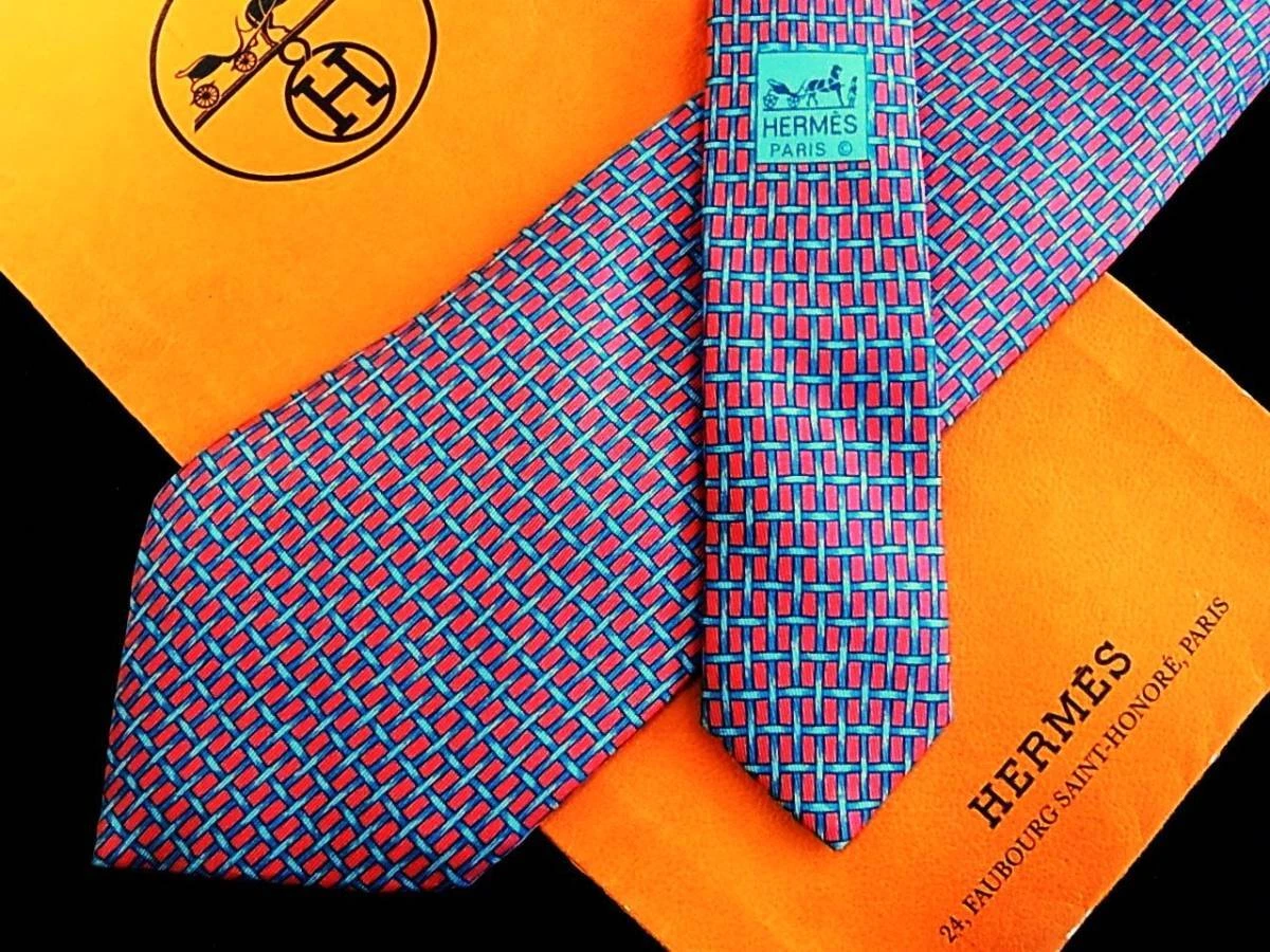 HERMÈS Cravatta uomo HERMES Francia vera seta cravatta abito classico lusso multicolore Y314