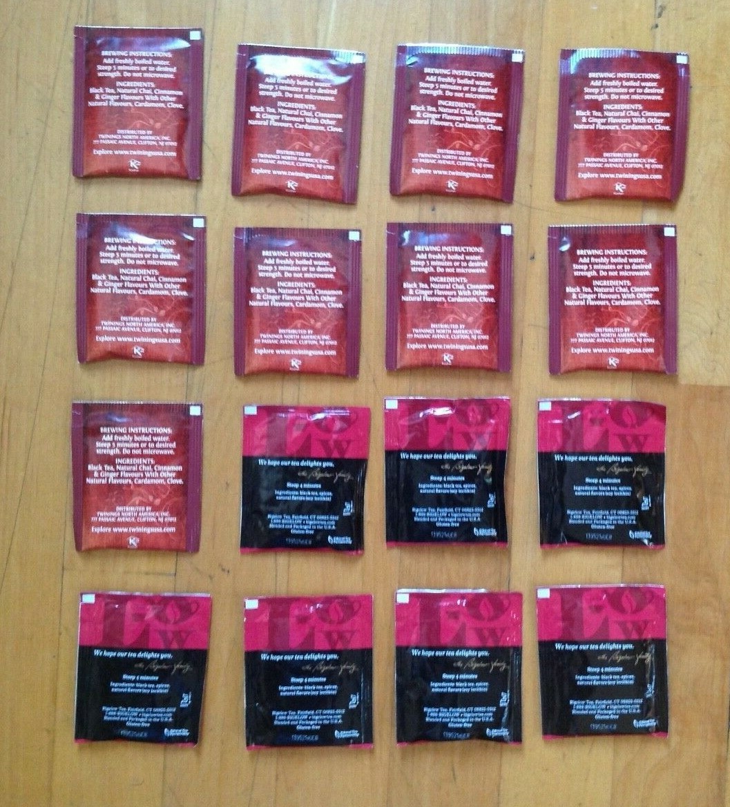 Bigelow Spiced Chai Black Tea & Twinings Chai Ultra Spice Tea Bags Lot