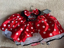 NWT Disney Store Minnie Mouse Skirt with Ears Halloween Costume Girls 13/14