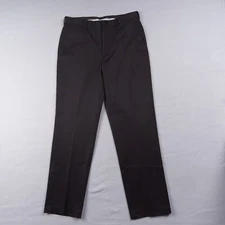 Perry Ellis Portfolio Comfort Waist Wrinkle Free Black Twill Pant Mens 34X34 NWT