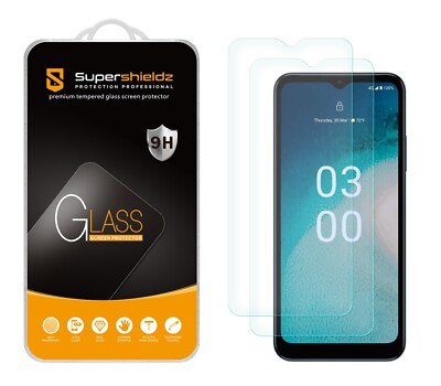 [2-Pack] Supershieldz Tempered Glass Screen Protector for Nokia C300