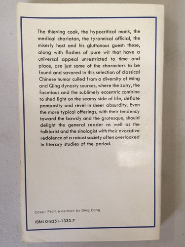 Wit and Humor from Old Cathay 1986 Chinese Humour from Ming & Qing Dynasties - Picture 2 of 2