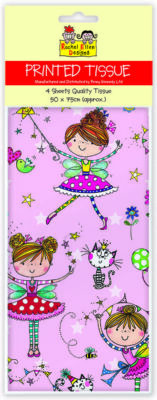 Rachel Ellen Fairy Pink Seidenpapier 4 Blatt 50 x 75 cm
