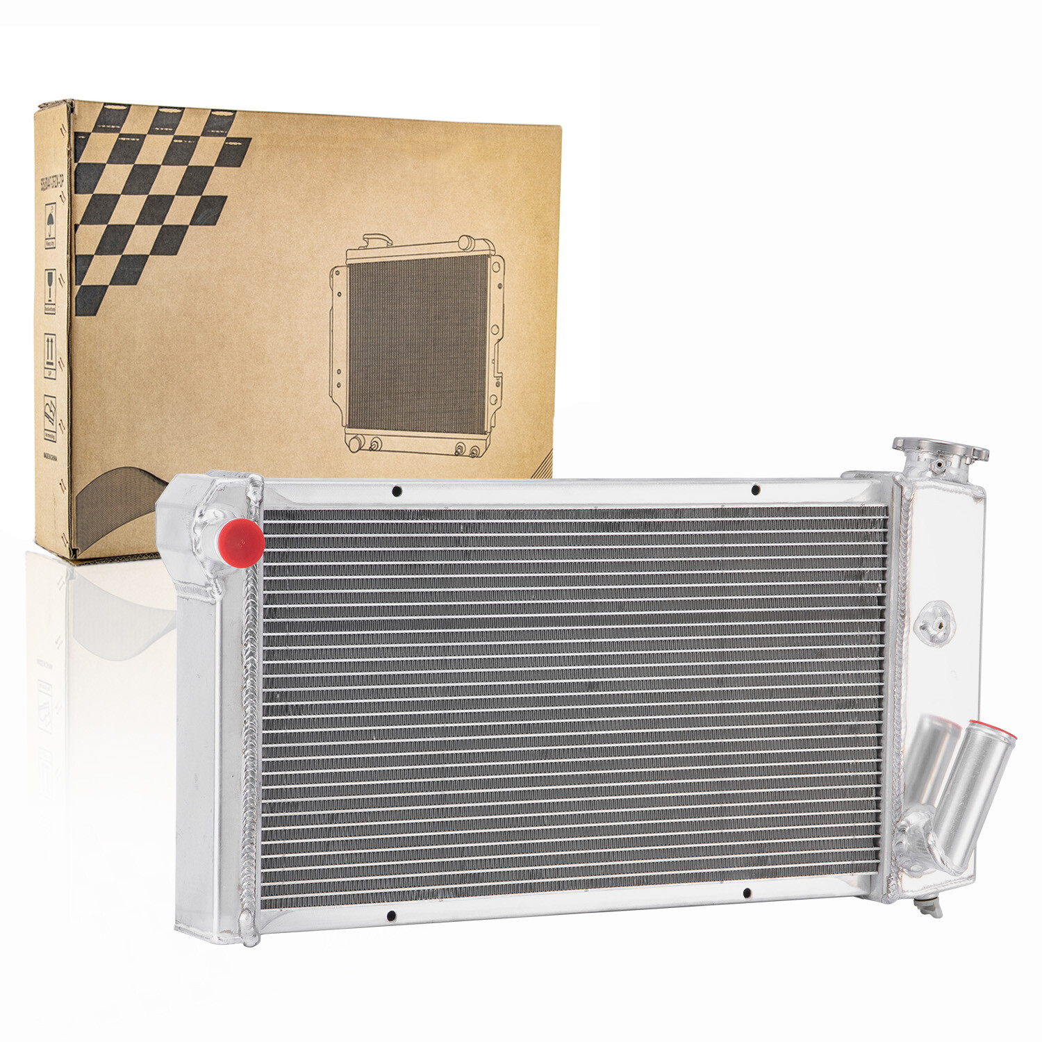 3Row Aluminum Radiator for 1971-1977 Chevy Vega 1975-1976 Pontiac Astre 2.0L 2.3