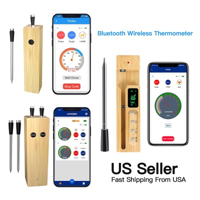 New Wireless Bluetooth Smart Meat Thermometer Digital Cooking Barbecue APP 700FT