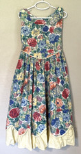 Vintage Rebecca Raggs Original Girls Size 8 Dress Floral Sleeveless Tea Party