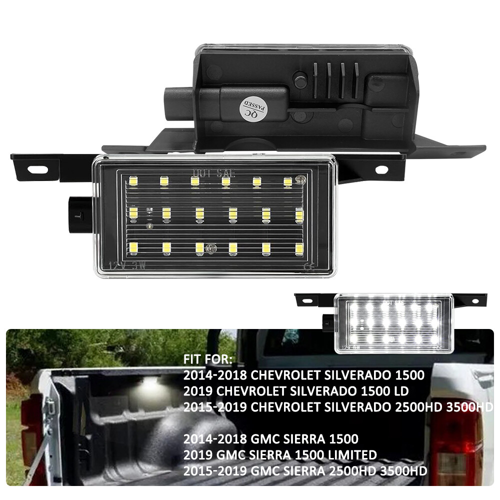 Bright White Full LED Truck Bed Cargo Light for 14-19 Chevy Silverado Pair
