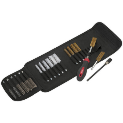 20-teiliges Reinigungs- & Entkarbonisierungsbürsten-Set - 9 mm bis 19 mm - Messing Nylon & Stahl