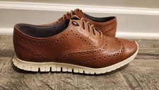 Women's Cole Haan ZER GRAND Wingtip Oxford Size 9B Brown