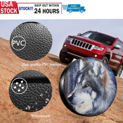 #ad #ad For Honda CRV Wolf Spare Wheel Tire Cover 17quot; Waterproof Anti aging PVC Leather $20.78