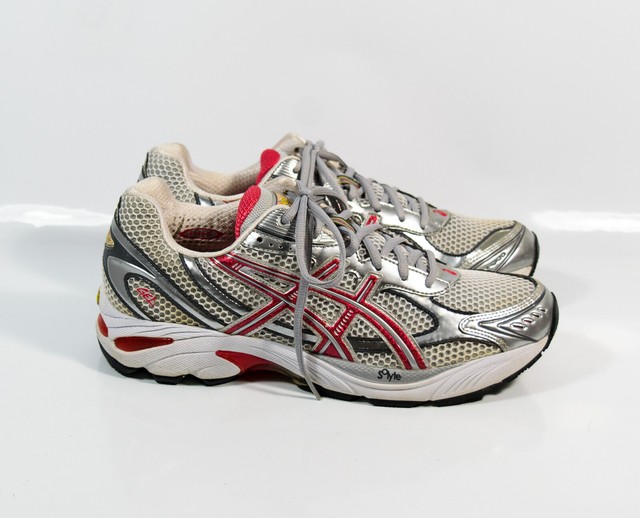 Asics GT2150 IGS T054N Pink Silver White Athletic Sneakers Running