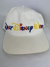 Vintage Walt Disney World Goofy's Hat Co Rainbow Spellout Snapback Cap Rare