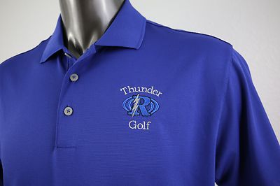 adidas ClimaLite Thunder Golf Embroidered Men's Short Sleeve Polo Shirt Sz M