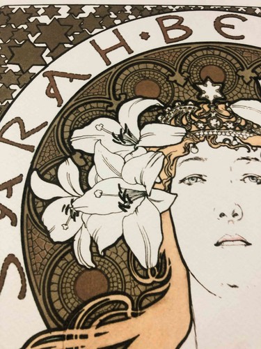 Alphonse Lithographie Mucha off set cm 50x70 avec certificat - signature plaque - Picture 5 of 10
