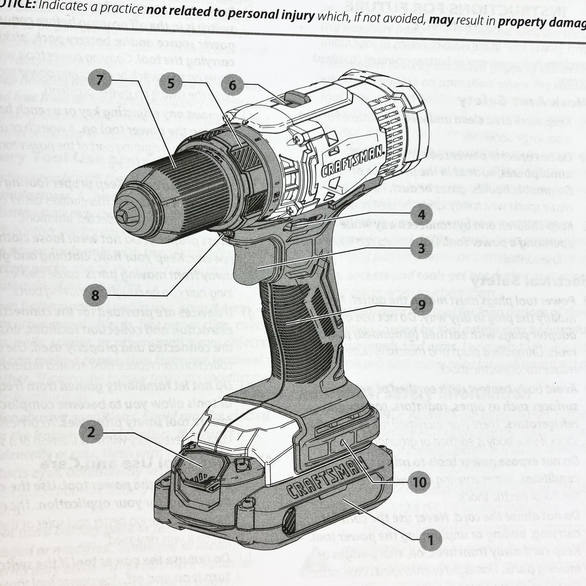 Craftsman 20V Max 1 2 Drill Driver Owners Operators Manual CMCD700 JMS I