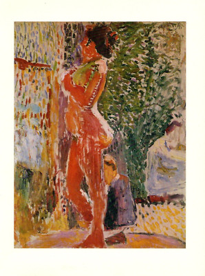 1973 Vintage MATISSE ''NUDE IN THE STUDIO'' (Woman) COLOR Art Print offset Litho