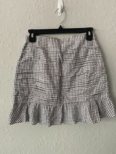ABERCROMBIE  FITCH GINGHAM MINI SKIRT SIZE SMALL