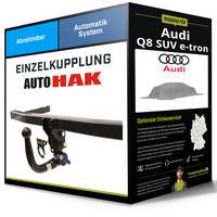 Abnehmbare AnhäNgerkupplung für Audi Q8 SUV E-Tron 22-25 Typ GEG Auto Hak NEU