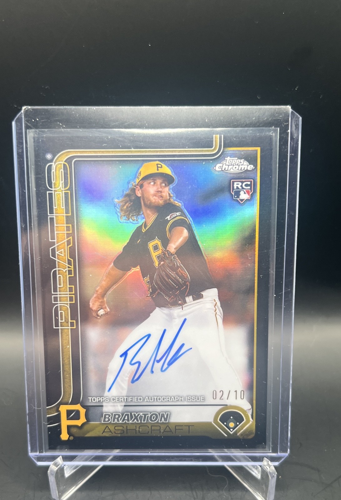 2025 Topps Chrome Update Series - Braxton Ashcraft RC Black Auto /10 Pirates