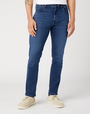 Wrangler Larston Apollo Classic Baumwollhose Herren Jeans Blau Slim Fit