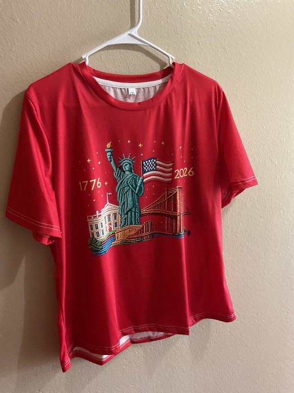 AMERICA'S 250TH RED ANNIVERSARY SHIRT (1776-2026) 2XL (NEW)