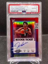 2021-22 Panini Contenders Optic Blue Josh Christopher AUTO /35 PSA 10 GEM MT