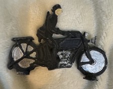Vintage Cast Iron Patrol Officer on Motorcycle
