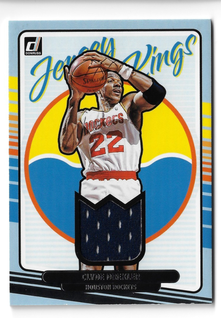 2020 Panini Donruss Clyde Drexler Jersey Kings Patch Game Worn/Used # JK-CDX