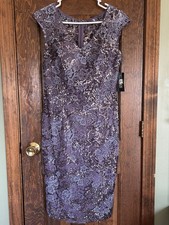 Alex Evenings Women s Sleeveless Icy Orchid Evening Dress Size 6 NEW LOWER PRICE