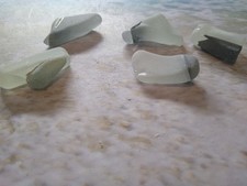 LOT of 5 Pieces of Genuine Sea Glass Gray  White