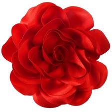 Big Flower Satin Fabric Rose Brooches Large Lapel Wedding Decor 7.48 Inches