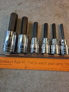 PROTO Professional BIG Allen Head Socket Set 6pcs 1/2” Drive Hex 17*14*12*10*8*6