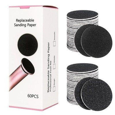 krofaue 60 PCS Replaceable Sandpaper Discs - 80 & 100 Grit Pad Refills for El...