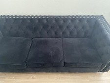 Beverly Fine Furniture F4503 3-Piece Aldo Modern Sofa Set Black