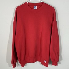 Vintage Russell Athletic Sweatshirt Men XXL Red Crewneck Fleece Made In USA 90s