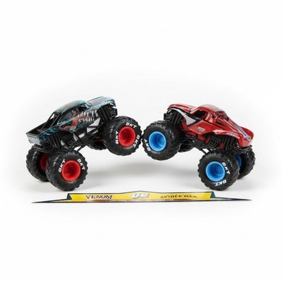 Monster Jam 1 64 Marvel Serie 1 Truck  Venom Vs Spider-Man Doppel Pack