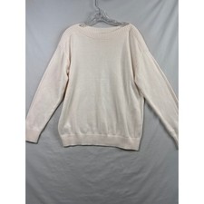 Loft Boatneck Sweater Women Medium Cream 100%...