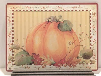 Tempered Glass 15 x 11 Fall Harvest/Pumpkin Patch Cutting Board