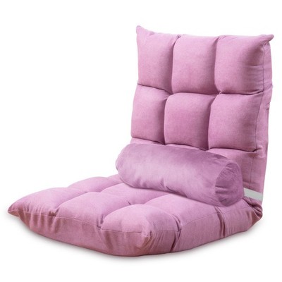 Foldable Floor Lazy Sofa 5 Adjustable Positions Chaise Lounger Sofa Back Support