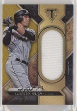 2017 Topps Triple Threads Single Jumbo Relics Gold 3/9 Christian Yelich q3y