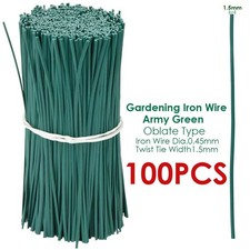 100Pcs Garden Twist Ties Flexible Plant Cable Ties Plastic Coated Wire Reusable