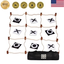 Easy Setup 4Ft x 4Ft Giant Tic Tac Toe - Family-Friendly Bean Bag Toss Game