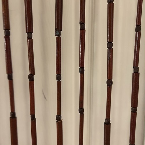 Cadre de porte vintage années 70 à suspendre bambou perles rideau bois hippie 33” X 70” - Photo 5/8