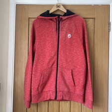 Mens Hollister red zip up front hoodie in size medium